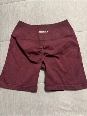 Aurola Women's High-Rise Wine Bike Shorts